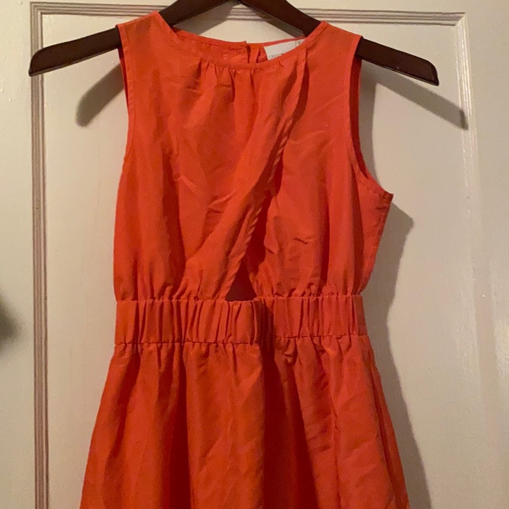 Asos coral cut out dress